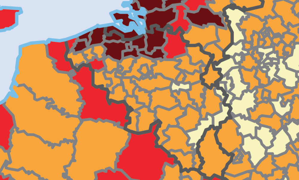 Waar zal de Belgische kust onderlopen?