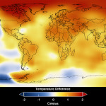 Visuele voorstelling van de opwarming van de aarde